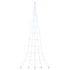 vidaXL Arbre de No&euml;l LED avec piquets au sol Blanc froid 511 cm m&eacute;tal