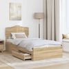 vidaXL Cadre de lit Ch&ecirc;ne Sonoma 70 x 190 cm Bois d'ing&eacute;nierie