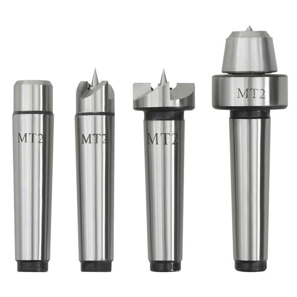vidaXL Centres de tour &agrave; bois 4 pcs MT2 Acier