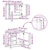 vidaXL Ensemble de mobilier de salle de bain 3 pcs Bois Ancien