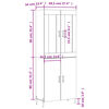 vidaXL Buffet haut Ch&ecirc;ne fum&eacute; 69,5x34x180 cm Bois d'ing&eacute;nierie