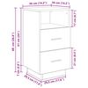 vidaXL Tables de chevet 2 pcs avec 2 tiroirs noir 36x36x68 cm