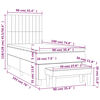 vidaXL Sommier &agrave; lattes de lit avec matelas Rose 90x190 cm Velours