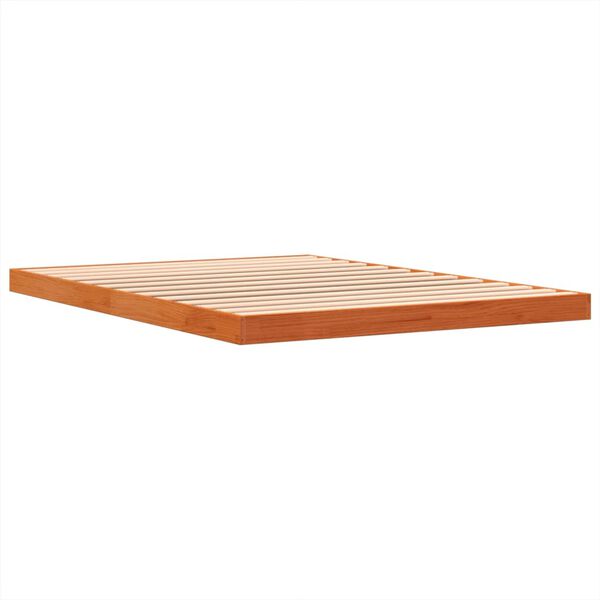 vidaXL Cadre de lit sans matelas cire marron 140x190cm bois pin massif