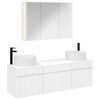 vidaXL Ensemble d'armoire de salle de bain 4 pc Blanc
