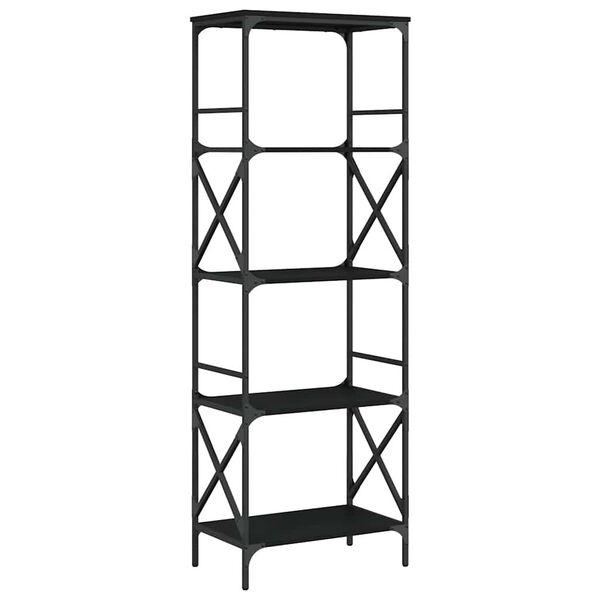 vidaXL Biblioth&egrave;que &agrave; 5 niveaux noir 59x35x171 cm bois d'ing&eacute;nierie