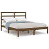 vidaXL Cadre de lit sans matelas marron miel 150x200 cm bois massif