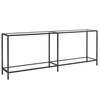 vidaXL Table console Transparent 200x35x75,5 cm Verre tremp&eacute;