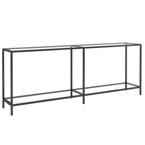 vidaXL Table console Transparent 200x35x75,5 cm Verre tremp&eacute;