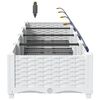 vidaXL Cache-pot de jardin 4 pcs Blanc Acier