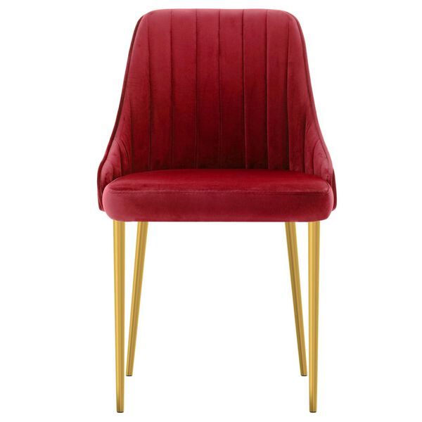 vidaXL Chaises &agrave; manger lot de 2 rouge bordeaux velours