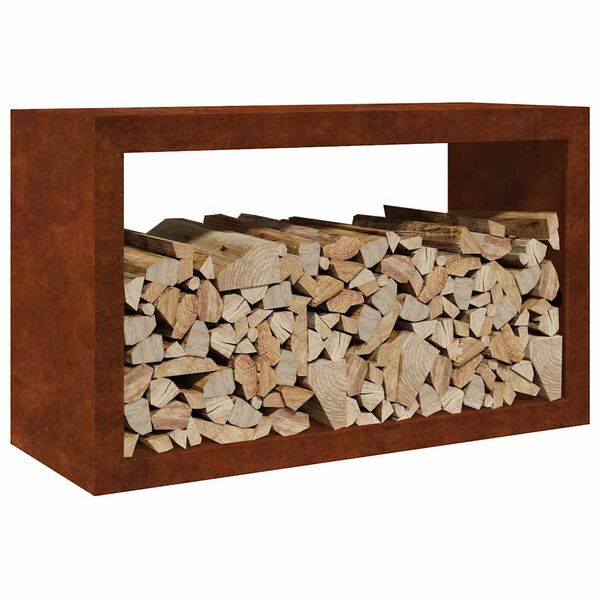 VidaXL &Eacute;tag&egrave;re &agrave; bois 100x40x60 cm acier r&eacute;sistant aux intemp&eacute;ries