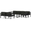 vidaXL Salon de jardin 8 pcs avec coussins Aluminium Anthracite