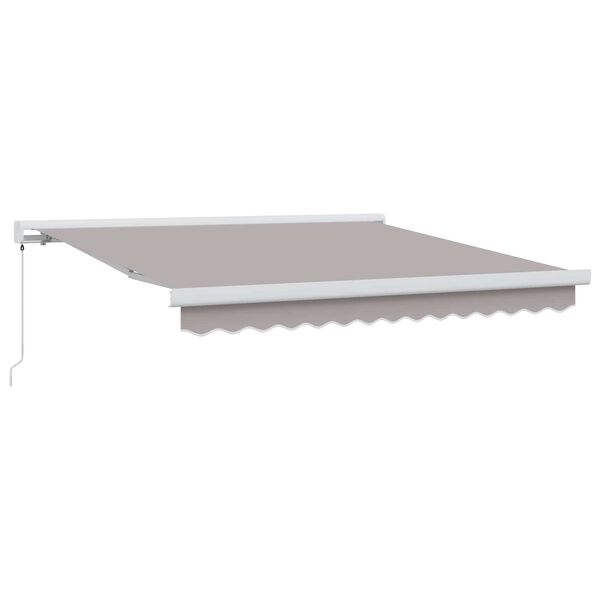 vidaXL Auvent R&eacute;tractable Gris clair 350 x 250 cm Tissu et M&eacute;tal