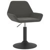 vidaXL Tabouret de bar Gris fonc&eacute; Velours