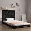 vidaXL T&ecirc;te de lit murale Noir 81x3x91,5 cm Bois massif de pin