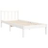 vidaXL Cadre de lit sans matelas blanc bois de pin massif
