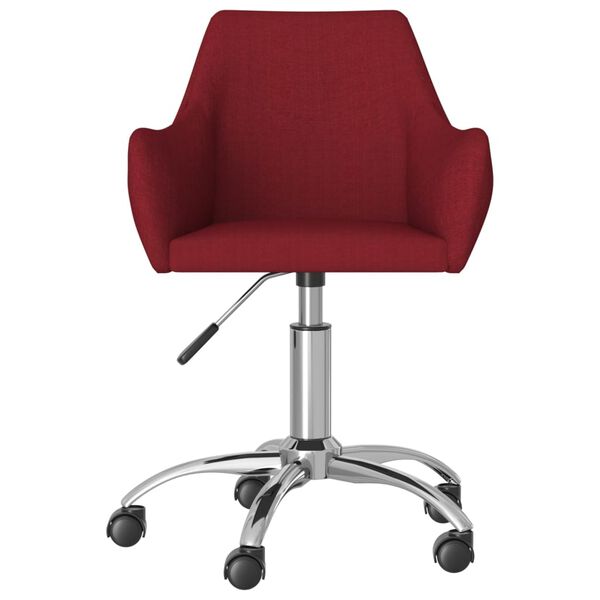 vidaXL Chaises pivotantes &agrave; manger lot de 4 Rouge bordeaux Tissu
