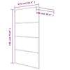 vidaXL Paroi de douche Argent&eacute; 115x195 cm Verre ESG transparent