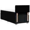vidaXL Sommier &agrave; lattes de lit et matelas Noir 80x200 cm Tissu