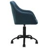 vidaXL Chaises pivotantes &agrave; manger lot de 4 bleu tissu