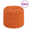 vidaXL Corde de bateau Orange 10 mm 100 m Polypropyl&egrave;ne