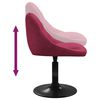 vidaXL Chaises à manger pivotantes lot de 4 rouge bordeaux velours