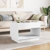 vidaXL Table basse avec LED infini blanc 70x50x50 cm