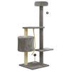 vidaXL Arbre &agrave; chat avec griffoirs en sisal Gris 120 cm