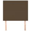 vidaXL T&ecirc;te de lit marron fonc&eacute; 80x5x118/128 cm Tissu