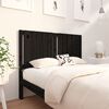 vidaXL T&ecirc;te de lit Noir 125,5x4x100 cm Bois massif de pin