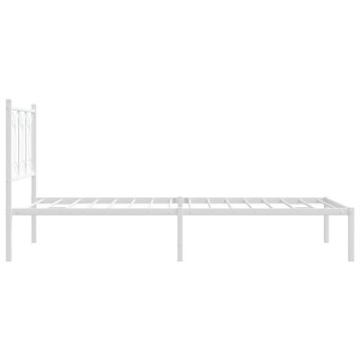 vidaXL Cadre de lit métal sans matelas et tête de lit blanc 100x200 cm