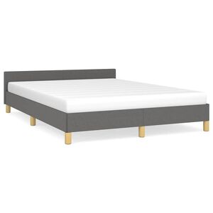 vidaXL Cadre de lit sans matelas gris fonc&eacute; 140x200 cm tissu