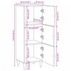 vidaXL Buffet Haut Blanc 40 x 33,5 x 110 cm Bois de mangue massif