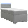 vidaXL Lit de box spring avec matelas et LED Gris clair 80 x 200 cm