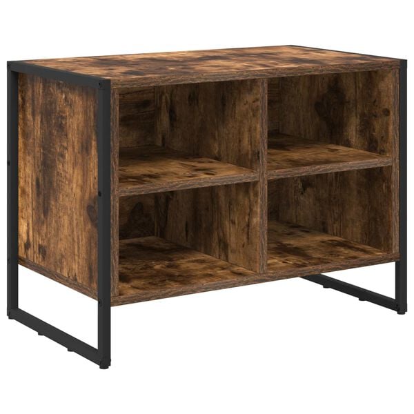 vidaXL Cabinet &agrave; chaussures avec stockage Ch&ecirc;ne Fum&eacute; 60 x 35 x 44 cm