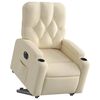 vidaXL Fauteuil inclinable &eacute;lectrique cr&egrave;me tissu