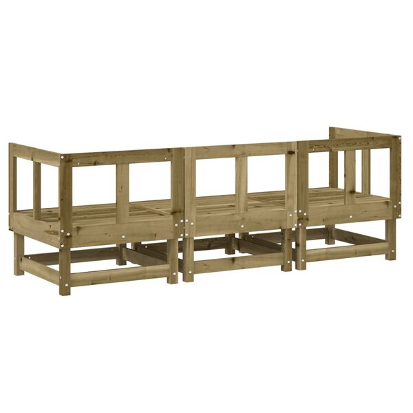 vidaXL Salon de jardin 3 pcs bois de pin impr&eacute;gn&eacute;