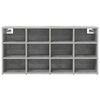 vidaXL Cabinet &agrave; chaussures avec &eacute;tag&egrave;re Gris b&eacute;ton 103 x 30 x 51 cm