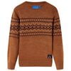 Pull-over tricot&eacute; pour enfants cognac 92