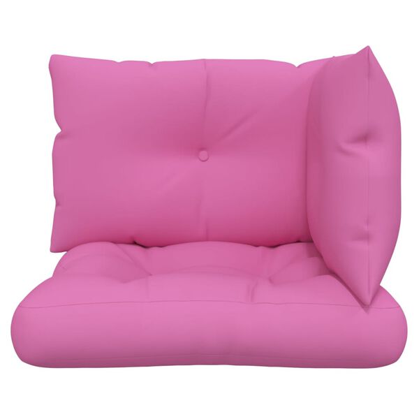 vidaXL Coussins de palette lot de 3 rose tissu Oxford