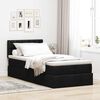 vidaXL Cadre de lit ottoman avec matelas noir 90x190 cm tissu
