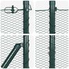 vidaXL Poteau de cl&ocirc;ture. Vert 10 x 1,6 m (maille de 13 mm)