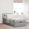 vidaXL Lit ottoman avec matelas et LED Gris clair 80x200cm tissu