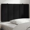 vidaXL Coussin de t&ecirc;te de lit Hanko noir 80 cm velours