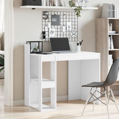 vidaXL Bureau blanc 103,5x56,5x94 cm bois d'ingénierie