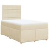 vidaXL Sommier &agrave; lattes de lit avec matelas Cr&egrave;me 120x200 cm Tissu