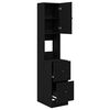 vidaXL Buffet de cuisine avec tiroir Ch&ecirc;ne noir 32 x 50 x 180 cm