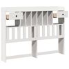vidaXL T&ecirc;te de lit avec rangement blanc 160 cm bois massif de pin