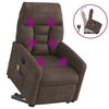 vidaXL Fauteuil inclinable de massage marron tissu microfibre
